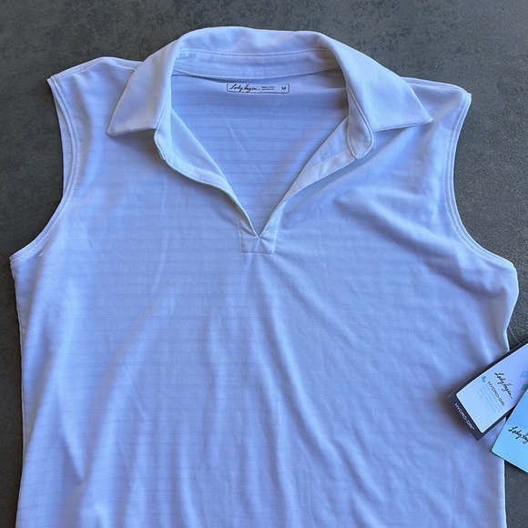 Women’s Lady Hagen Caddy Hydro-Dri Sleeveless Polo Golf - Picture 3 of 5